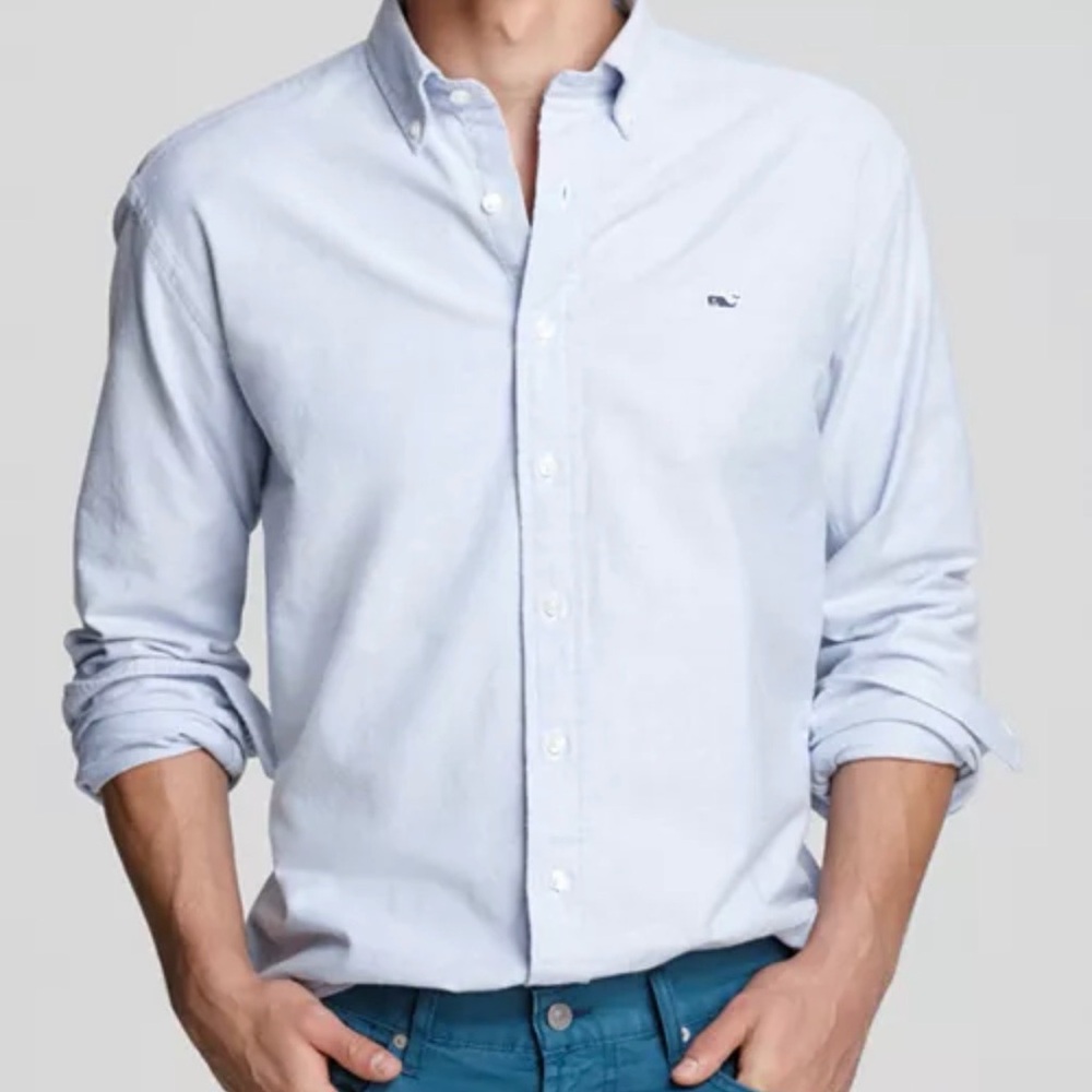 Vineyard Vines Men's Sky Blue Casual Button-Down Shirt